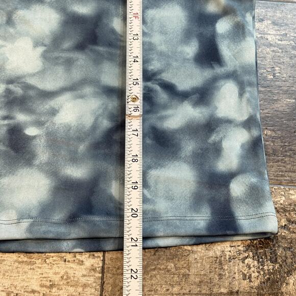 Yogalicious Tank Top Womens XL Watercolor Floral Aqua Lightweight Activewear NWT - Picture 8 of 10